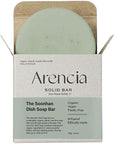 ARENCIA Organic Natural Dish Soap Bar – Non-Toxic, Vegan, Eco Kitchen Bar, Sustainable, Zero Waste, Plant-Based, Free of Fragrance, Cuts Through Grime, Camping, Oatmeal Dish Soap