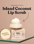 Poppy & Pout Island Coconut Jumbo Lip Balm | All Natural Lip Balms & Moisturizers | Hydrates with Beeswax, Vitamin E, Organic Coconut Oil | Cruelty-Free | Lip Balm in Recyclable Cardboard Tube