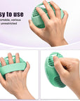 Lymphatic Drainage Silicone Body Scrubber for Shower - Exfoliating Silicone Loofah with Zinc Infused and Stiff Massage Nodes，for Improving Skin Health and Reduces Acne-Green