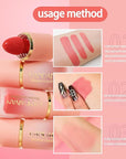 AKARY Mousse Liquid Blush, Soft Cream Makeup Blush, Cheek Tint(05#Chocolate)