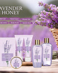Luxury Bath & Body Set For Women LAVENDER & HONEY Large Spa Basket 13Pcs Luxurious Bath Spa Kit for women, Mother Day Gifts Perfect Spa Kit Bath Gift Set Spa Day Gifts Birthday Gift Baskets for Women