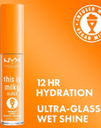 NYX PROFESSIONAL MAKEUP This Is Milky Gloss, Lip Gloss with 12 Hour Hydration, Vegan - Mango Lassi (Orange Cream)