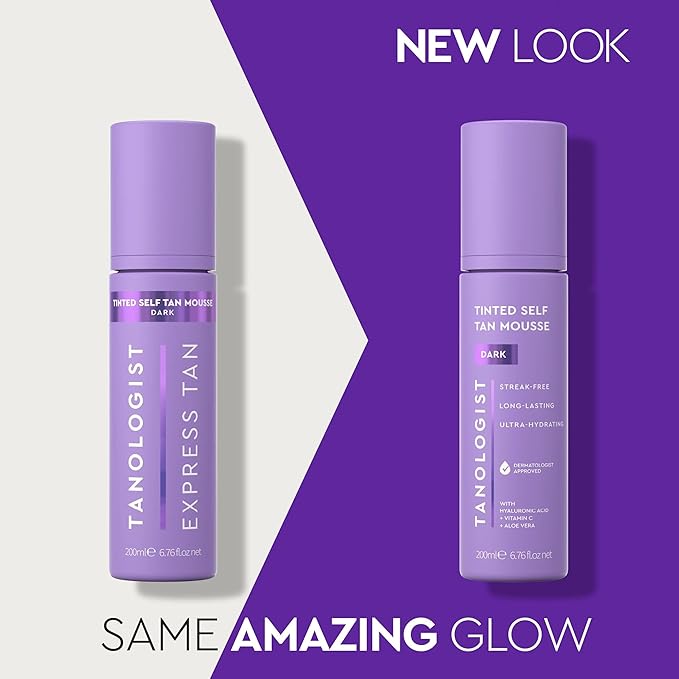 Tanologist Dark Self Tan Mousse, Tinted Self-Tanning Mousse, Streak-Free, Natural Glow, No Fake Tan Smell Or Orange Tone, Long Lasting, Clean Ingredients, Vegan, 6.76 fl. oz/200 ml Bottle