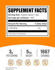 BulkSupplements.com L-Citrulline Powder - Citrulline Supplement, Citrulline Powder - L-Citrulline 3000mg, Unflavored & Gluten Free - 3g per Servings, 5kg (11 lbs) (Pack of 5)