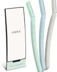 ENNVA 3pcs Dermaplane Facial Hair Removal Razor for Women - Anti-Cutting Protective Blades, Ergonomic Handle, Hygienic Disposable Blades