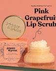 Poppy & Pout Pink Grapefruit Jumbo Lip Balm | All Natural Lip Balms & Moisturizers | Hydrates with Beeswax, Vitamin E, Organic Coconut Oil | Cruelty-Free | Lip Balm in Recyclable Cardboard Tube