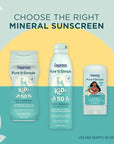 Coppertone Pure and Simple Kids Exclusive Disney Moana Sunscreen Stick SPF 50, Hypoallergenic, Mineral Sunscreen for Kids, Water Resistant, Oxybenzone and Octinoxate Free, 0.49 Oz Stick