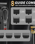 LQT® Men's Professional Hair Clippers Kit，Cordless & Corded Barber Clippers Set，Grooming Rechargeable Beard Trimmer with Adjustable Blade