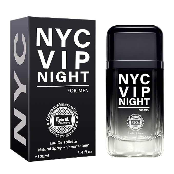 Hybrid & Company NYC Vip Night For Men Eau De Toilette Natural Spray Masculine Scent,3.4 Fl Oz