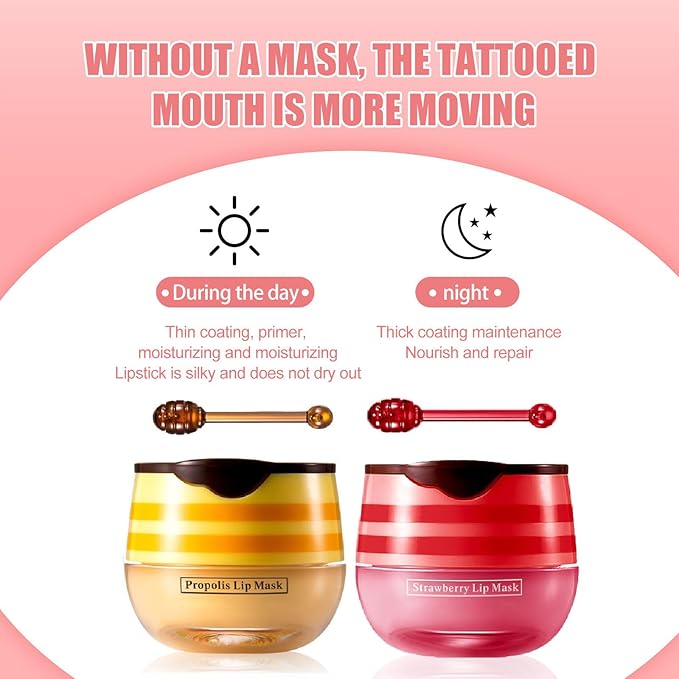 2 Pcs Lip Balm Honey Pot, Lip.