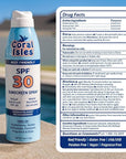 Coral Isles SPF 30 Sunscreen Spray - Hawaii Compliant - Oxybenzone & Octinoxate Free - Broad Spectrum - Water Resistant, 6 Fl Oz (Pack of 2)