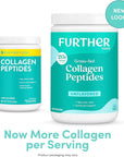 Further Food Unflavored Collagen Peptides Powder, Grass-Fed Pasture-Raised Hydrolyzed Type 1 & 3 Protein, Gut Health + Joint, Hair, Skin, Nails, Paleo Keto Sugar-Free 9.88 oz
