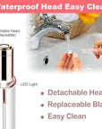 Facial Hair Removal for Women, Mini Hair Remover, Electric Razor Shaver Portable Bikini Epilator for Lips, Chin, Armpit, Peach Fuzz, Fingers, Neck, Cheek and USB Rechargeable (White)