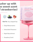 Patchology Serve Chilled Rosé Gel Lip Mask – Hydrating Mask with Resveratrol & Hyaluronic Acid for Soft Feel, Plumping & Moisture – Strawberry Scented, Solution for Dry or Chapped Lips, 5 Count