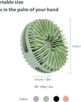 2 PC Silicone Exfoliating Body Scrubber, Silicone Body Shampoo Brush, Soft Silicone Loofah for Sensitive Skin, Shower Silicone Hair Scalp Massager, Easy to Clean, Lather Well(Gray&Green)