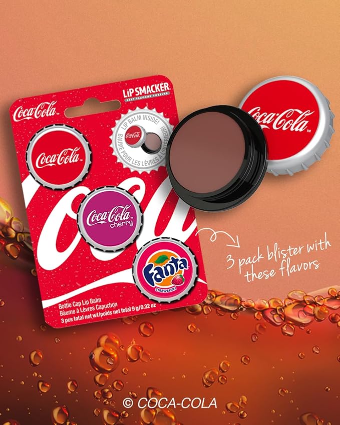 Lip Smacker Coca Cola Collection - Moisturizing, Soothing Coke Bottle Caps Trio
