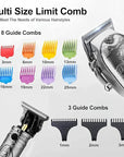 Soonsell Hair Clippers for Men T-Blade Trimmer Set,Barber Clippers,Clippers for Hair Cutting,Hair Cutting Kit,Cordless Clippers,Blade Close Cutting Beard Trimmer,LCD Display(Silver