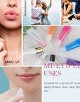 50PCS Lip Gloss Tubes 15ml Silver Cap Lip Gloss Containers Empty Lip Balm Tubes Refillable Cosmetic Squeeze Lipgloss Tubes + 2 x 20ml Syringes Tag Labels Stickers for DIY Lip Gloss Base Glitter