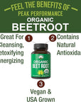 USDA Organic Beet Root Vegan Capsules. Beets Juice Powder Super Food Pills 1200 mg. Nitric Oxide Energy Boosting Beetroot Extract Capsules. Polyphenol Support Supplement for Women and Men