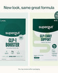 Supergut GLP1 Daily Support - High Fiber GLP-1 Supplement Powder for Women & Men - Sugar-Free Drink Mix for Gut Health (15 Servings)