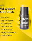 Yellow Face Body Painting Stick, Professional Full-coverage Cream Yellow Face Paint for Halloween SFX Makeup Clown Costume Party, Washable Bright Eye Cheek Art Stick for Adult Festival Carnival