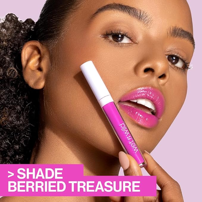 wet n wild Lip Gloss Mega Slicks High Shine Lip Gloss Bundle - Nude Mood & Berried Treasure