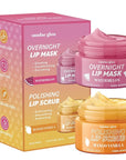 Mango, Vanilla & Watermelon Duo Lip Mask & Scrub - Dermatologist Tested, Anti-Aging, Korean Skin Care, Deep Hydration - Smooth, Soft & Plump Lips - Clean Beauty, Vegan, Non-GMO - 1 Pack