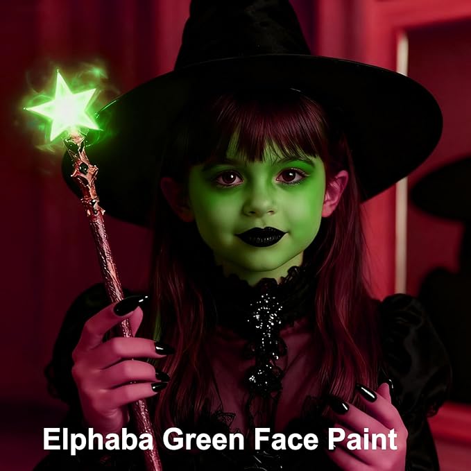 MEICOLY Light Green Face Body Paint(2.37Oz),Lime Green Face Paint for Halloween SFX Witch Makeup,Elphaba Green Face Paint,Camouflage Hunting Hulk Gamora,St Patrick's Day Accessories