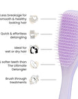 Tangle Teezer Fine & Fragile Ultimate Detangler Brush, Dry & Wet Hair Brush to Detangle & Reduce Breakage, Hypnotic Heather