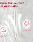 Makeup Remover Cloth, 6" x 6" Make Up Towels Reusable Face Cloth for Washing Face, Makeup Remover Pads Microfiber Face Washcloth with Mesh Bag, 12 Pack