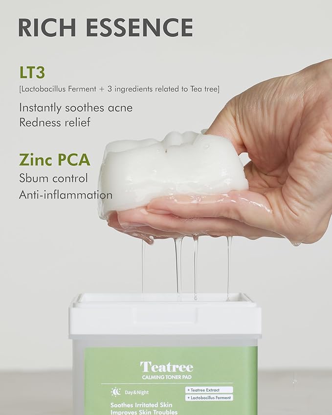 Dermal teatree calming toner pad