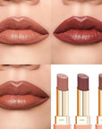Oulac Color Rich Satin Lipstick Set For Women Red Burgundy Lipsticks High Impact Lipcolor Tinted Lip Balm, Nourishing, Satin Finish, Moisturizing Creamy Formula, Vegan Gluten Free (11+14+15)