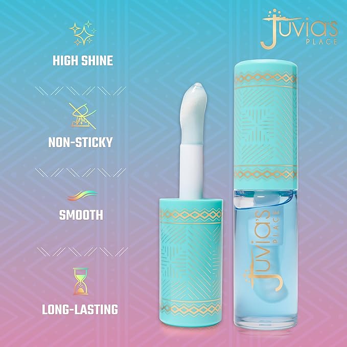 Juvia's Place Magic Lip Oil - Blue Berries - Smooth, Hydrating w/Vitamin E for Soft, Glossy, Juicy Lips - Infused with Fruit Extracts - Tinted, Shimmering, Lightweight & Non-sticky Lip Oil for Summer