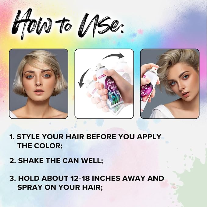 Light Blue Hair Spray Color