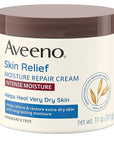 Aveeno Skin Relief Intense Moisture Repair Body Cream with Triple Oat & Shea Butter Formula, Helps Relieve & Restore Extra-Dry Skin with Long-Lasting Moisture, Fragrance-Free, 11 oz