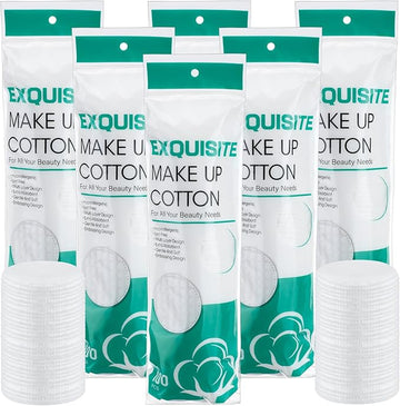 Maxcheck 600 Pcs Cotton Rounds Bulk Exfoliating Rounds for Face Makeup Remover Cotton Facial Pads for Face Makeup Removal Toner Pads