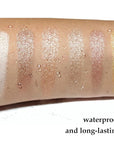 Boobeen 6PCS Cream Eyeshadow Stick Waterproof Pencil Crayon Eye Brightener Shimmer Pen Create Glitter Makeup, Easy to Use