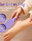 Silicone Foot Callus Remover - Nano Glass Foot File for Dead Skin and Cracked Heels - Callus Remover for Feet & Hard Skin - Ergonomic Foot Scrubber & Exfoliator for Soft, Smooth Feet - Purple
