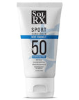 SolRX SPORT SPF 50 Sunscreen, Oxybenzone Free, Broad Spectrum UVA/UVB, Fragrance Free, Reef Friendly