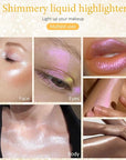 evpct Light Liquid Face Highlighter Makeup Waterproof Long Cheek Eyes