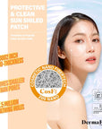 [DermaFi] Protective & Clean Sun UV Shield Patch Breathable and Transparent Patch (0.0002 inches nano-thickness) 1pair* 5pack, Korean Beauty (Adult)