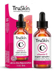 TruSkin Vitamin C Super Serum for Face – All-in-One Anti-Aging Serum with Vitamin C, Retinol, Niacinamide, Hyaluronic Acid & Squalane – Improve Appearance of Dark Spots, Firmness & Texture, 1 Fl Oz