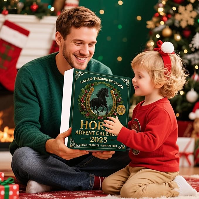 2025 Year of the Horse Advent Calendar - 25-Day Mystery Blind Box Ornaments, Acrylic Christmas Countdown Tree Decor for Home, Holiday Gift for Teens & Adults