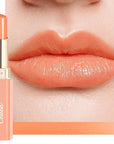 Oulac Shine Orange Lipstick for Women, 2 in 1 Glossy Coral Orange Tinted Lip Balm, Hydrating Lipstick for Dry Lips, Moisture Shine Juicy Finish Vegan 2.2g/0.07oz (21)