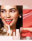 Oulac Lipstick & Lipliner Set 3PCS High Impact Lipcolor with Moisturizing Formula, Vegan Beauty, Full-Coverage Lip Color, Gift Lipstick for Women, LL05+GM12+PG04