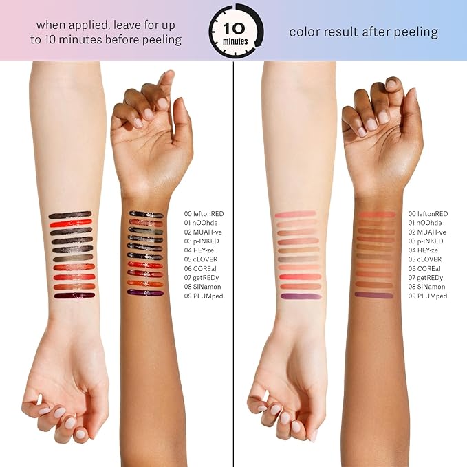 Sacheu Lip Liner Stay-N Peel Off Lip Stain — Long Lasting Matte Lip Tattoo Transfer Proof Lipstain Infused with Hyaluronic Acid & Vitamin E for All Skin Types — Vegan & Cruelty-Free, Coreal