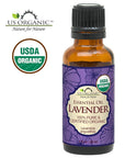 US Organic 100% Pure Lavender Essential Oil, Directly sourced from Bulgaria, USDA Certified Organic, Undiluted, for Diffuser, Humidifier, Massage, Skin, Hair Care, Non GMO, 30 ml