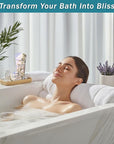 Spa Gift Baskets For Women - Luxury Bath Set With Jasmine & Lavender - Spa Kit Includes Body Wash, Bubble Bath, Lotion, Bath Salts, Body Scrub, Body Spray, Shower Puff, and Towel