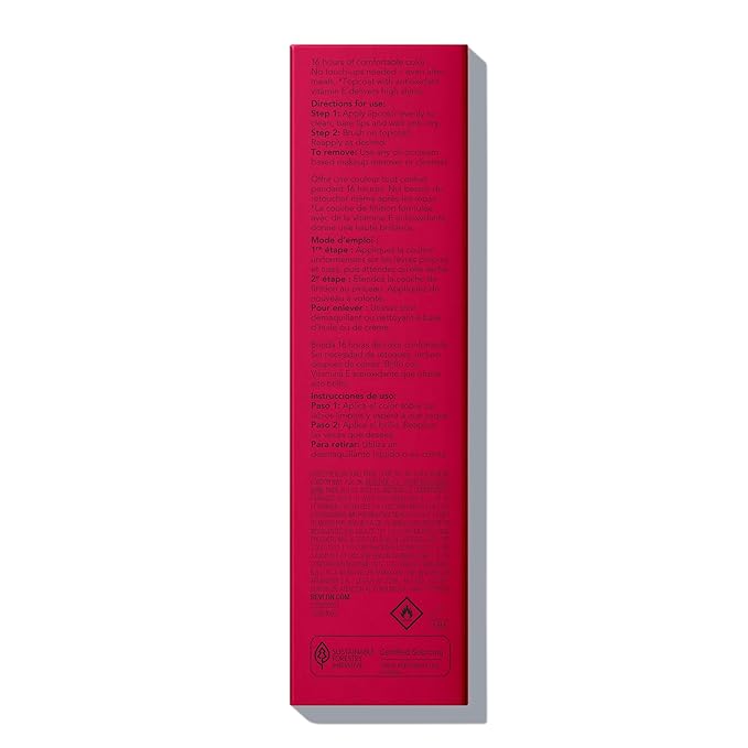Revlon Liquid Lipstick with Clear Lip Gloss, ColorStay Overtime Lipcolor, Dual Ended with Vitamin E, 010 Non-Stop Cherry, 0.07 Fl Oz