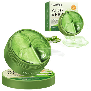 Under Eye Patches for Puffy Eyes and Dark Circles – 60 PCS Aloe Vera Under Eye Mask with Pure Natural Extracts to Combat Puffiness, Fine Lines, Wrinkles, and Bags